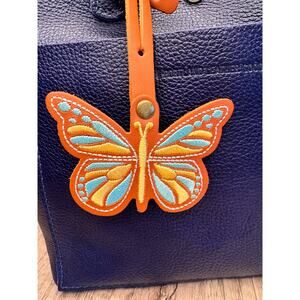Portland Leather Butterfly Charm Orange Butterfly Monarca Charm CLOWNFISH